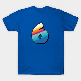 Number 6, Six - beach colors T-Shirt